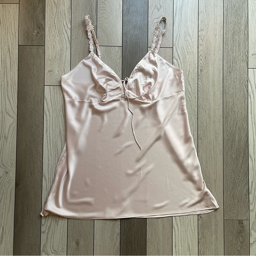 Victoria’s Secret Satin Camisole with Floral Straps